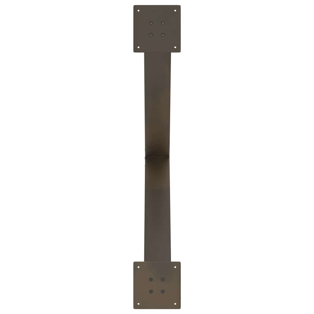 vidaXL Dining Table Legs X-Shaped 3 pcs Natural Steel 90x(72-73) cm Steel