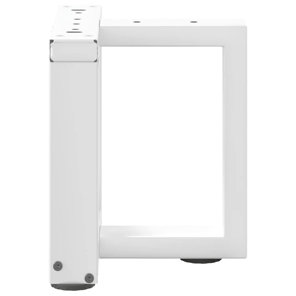 vidaXL Coffee Table Legs T-Shaped 2 pcs White 30x25x(30-31) cm Steel