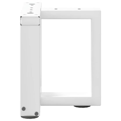 vidaXL Coffee Table Legs T-Shaped 2 pcs White 30x25x(30-31) cm Steel