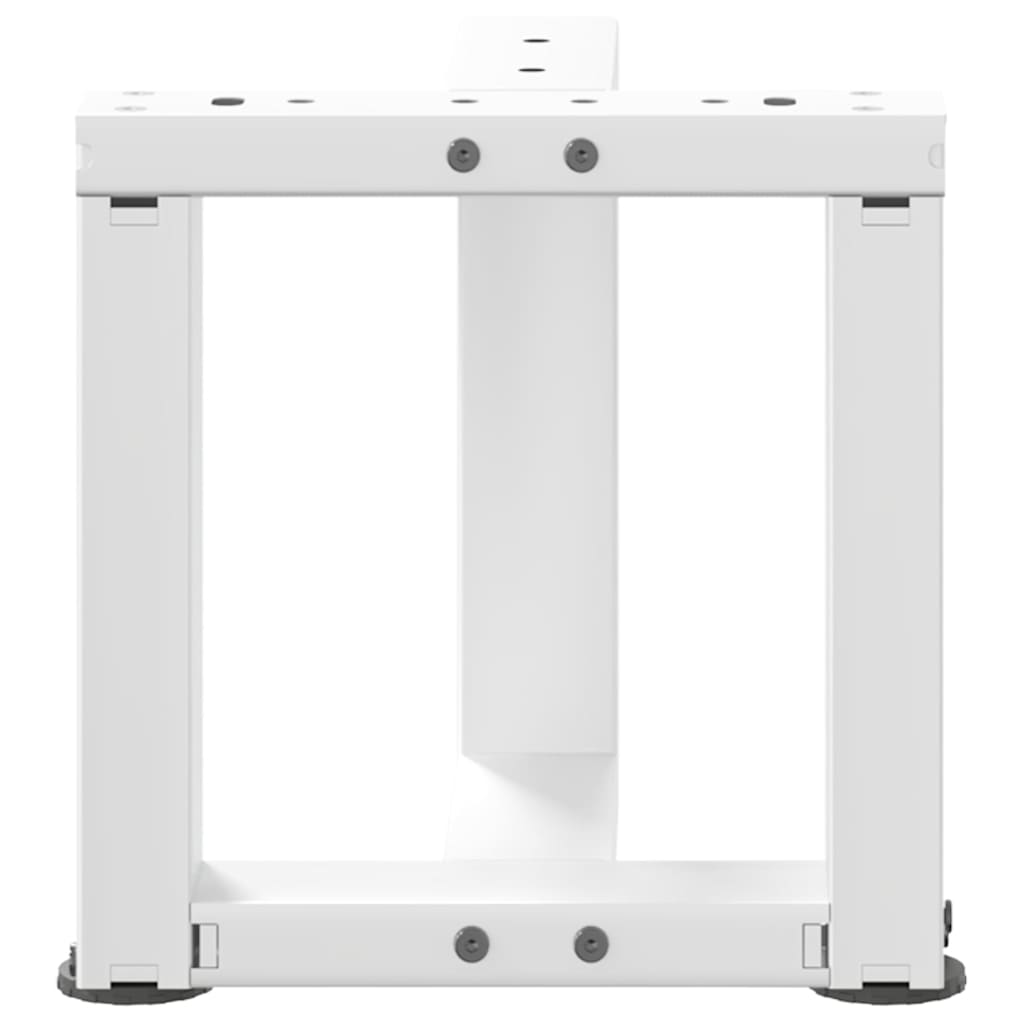 vidaXL Coffee Table Legs T-Shaped 2 pcs White 30x25x(30-31) cm Steel