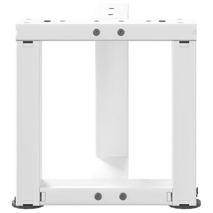 vidaXL Coffee Table Legs T-Shaped 2 pcs White 30x25x(30-31) cm Steel