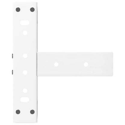 vidaXL Coffee Table Legs T-Shaped 2 pcs White 30x25x(30-31) cm Steel