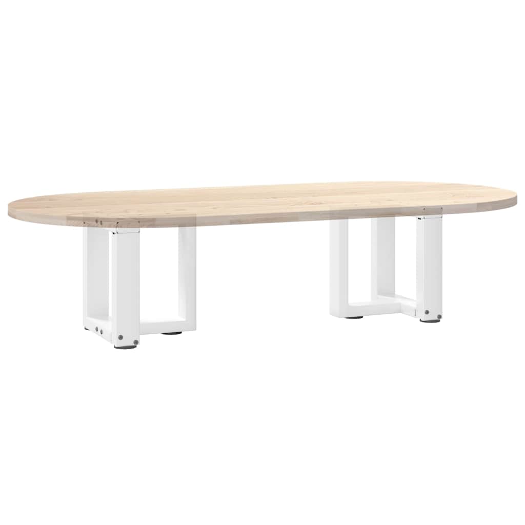 vidaXL Coffee Table Legs T-Shaped 2 pcs White 30x25x(30-31) cm Steel