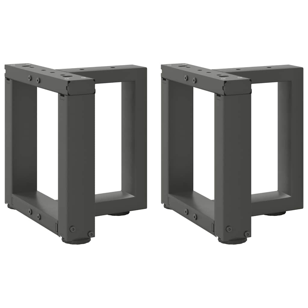 vidaXL Coffee Table Legs T-Shaped 2 pcs Anthracite 30x25x(30-31) cm Steel