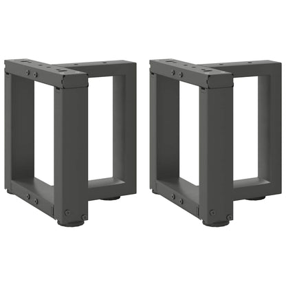 vidaXL Coffee Table Legs T-Shaped 2 pcs Anthracite 30x25x(30-31) cm Steel