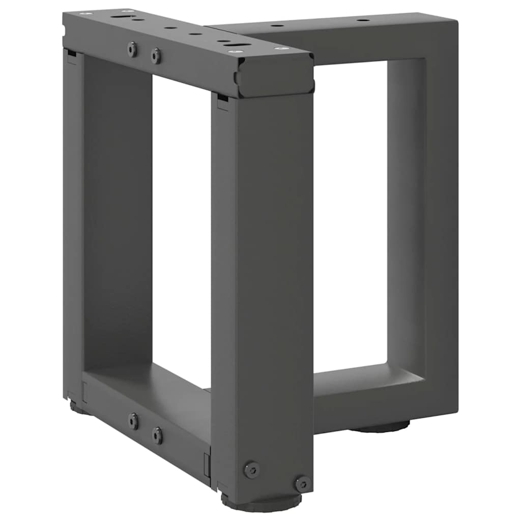 vidaXL Coffee Table Legs T-Shaped 2 pcs Anthracite 30x25x(30-31) cm Steel