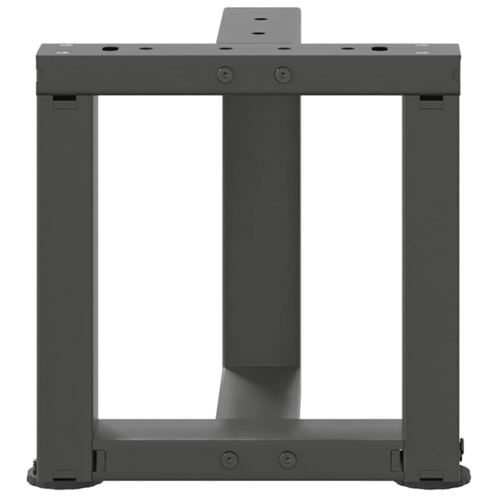 vidaXL Coffee Table Legs T-Shaped 2 pcs Anthracite 30x25x(30-31) cm Steel