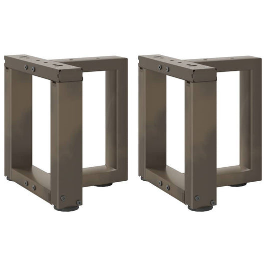 vidaXL Coffee Table Legs T-Shaped 2 pcs Black 30x25x(30-31) cm Steel