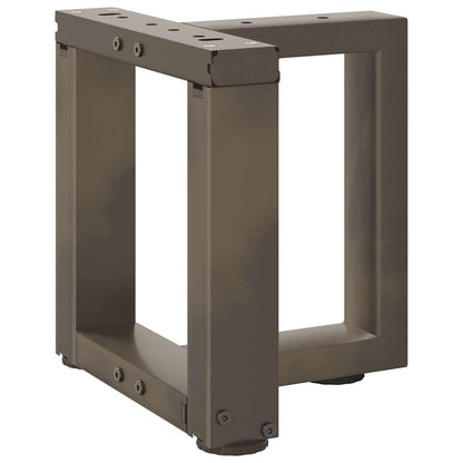 vidaXL Coffee Table Legs T-Shaped 2 pcs Black 30x25x(30-31) cm Steel