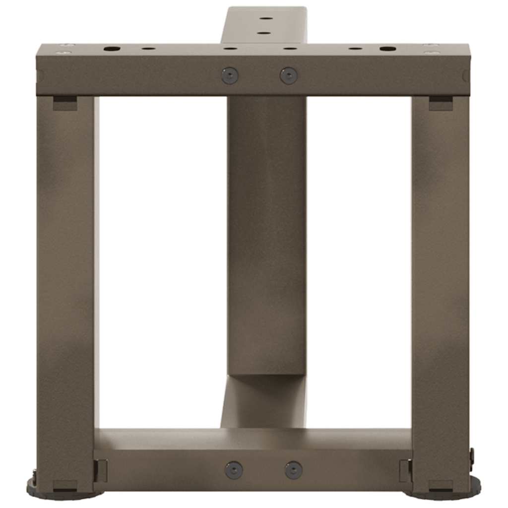 vidaXL Coffee Table Legs T-Shaped 2 pcs Black 30x25x(30-31) cm Steel