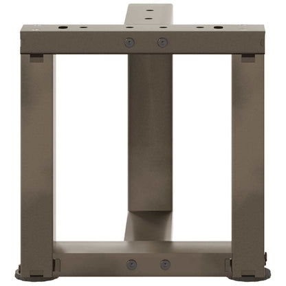 vidaXL Coffee Table Legs T-Shaped 2 pcs Black 30x25x(30-31) cm Steel