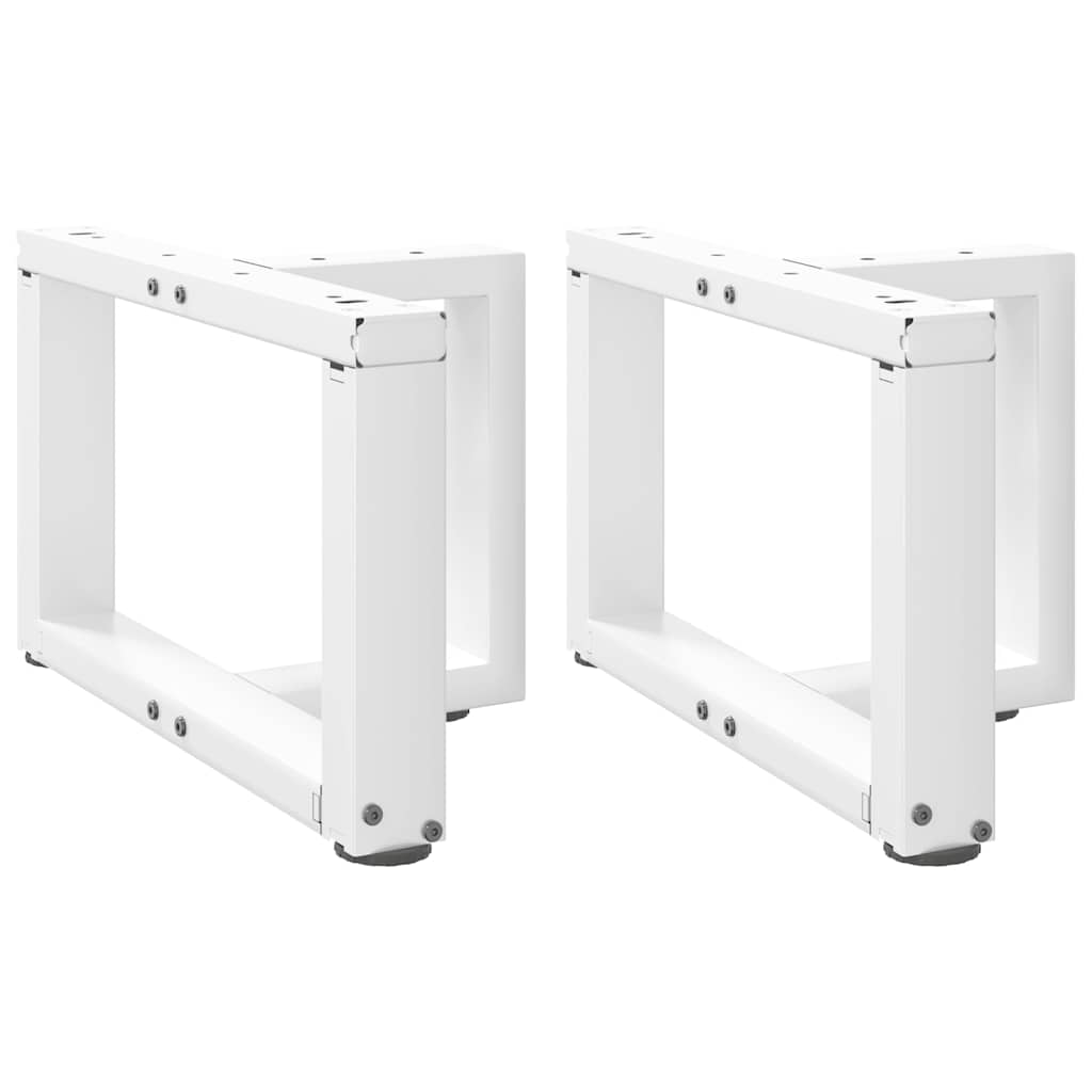 vidaXL Coffee Table Legs T-Shaped 2 pcs White 40x25x(30-31) cm Steel