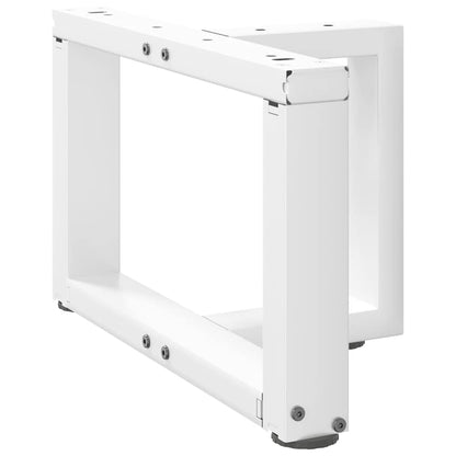 vidaXL Coffee Table Legs T-Shaped 2 pcs White 40x25x(30-31) cm Steel