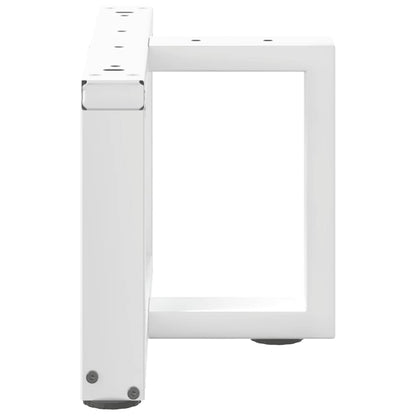 vidaXL Coffee Table Legs T-Shaped 2 pcs White 40x25x(30-31) cm Steel
