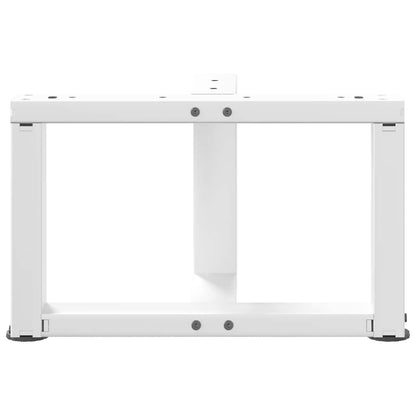 vidaXL Coffee Table Legs T-Shaped 2 pcs White 40x25x(30-31) cm Steel
