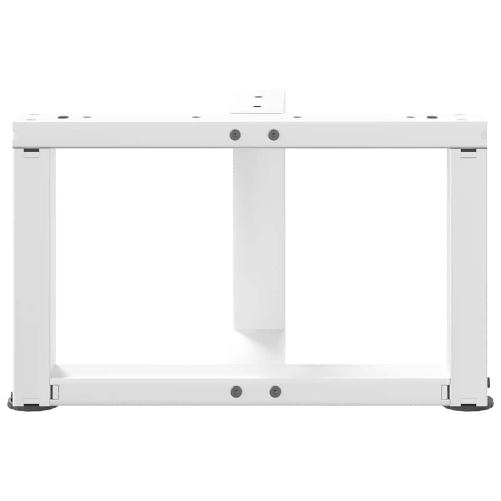 vidaXL Coffee Table Legs T-Shaped 2 pcs White 40x25x(30-31) cm Steel
