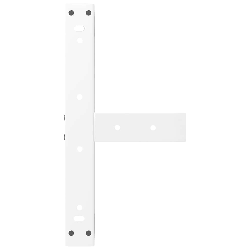 vidaXL Coffee Table Legs T-Shaped 2 pcs White 40x25x(30-31) cm Steel