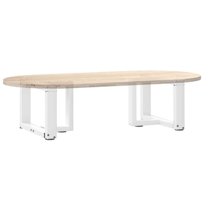 vidaXL Coffee Table Legs T-Shaped 2 pcs White 40x25x(30-31) cm Steel