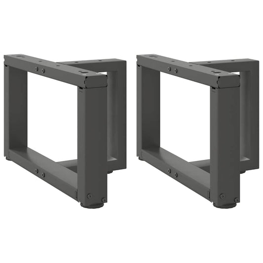 vidaXL Coffee Table Legs T-Shaped 2 pcs Anthracite 40x25x(30-31) cm Steel