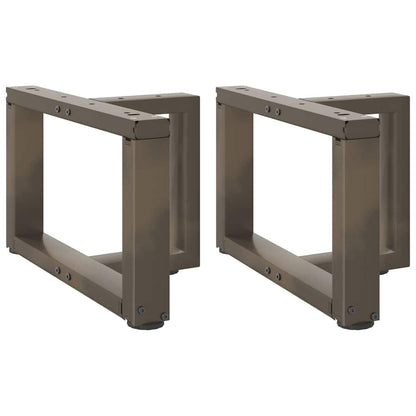 vidaXL Coffee Table Legs T-Shaped 2 pcs Black 40x25x(30-31) cm Steel