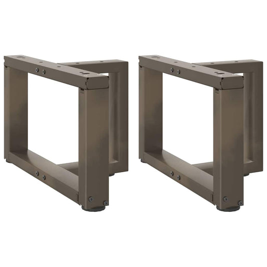 vidaXL Coffee Table Legs T-Shaped 2 pcs Black 40x25x(30-31) cm Steel