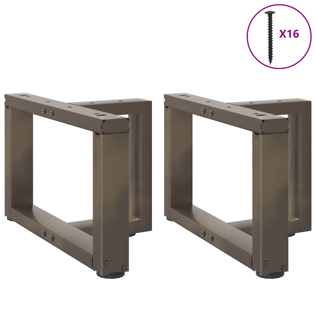 vidaXL Coffee Table Legs T-Shaped 2 pcs Black 40x25x(30-31) cm Steel