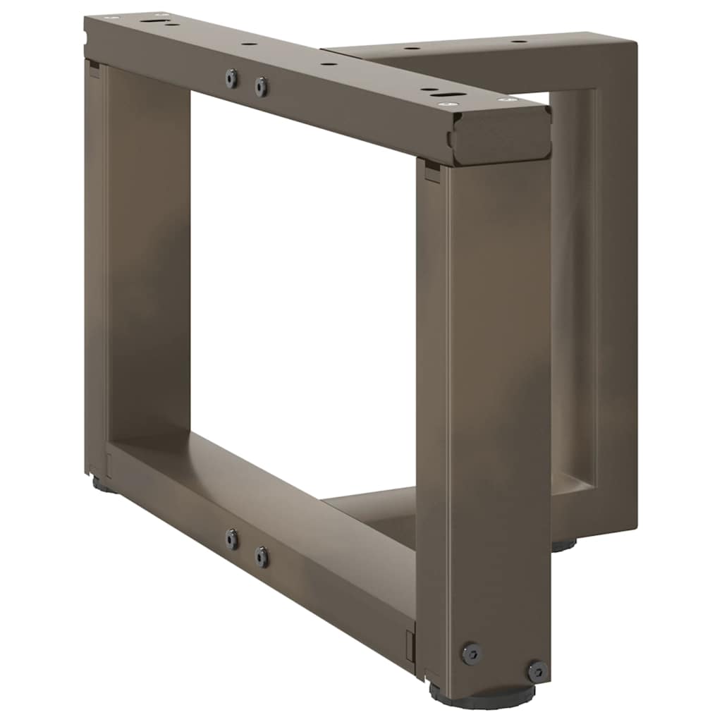 vidaXL Coffee Table Legs T-Shaped 2 pcs Natural Steel 40x25x(30-31) cm Steel