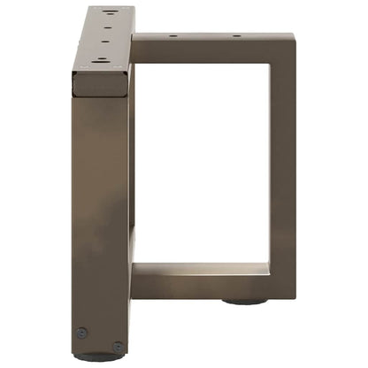 vidaXL Coffee Table Legs T-Shaped 2 pcs Natural Steel 40x25x(30-31) cm Steel