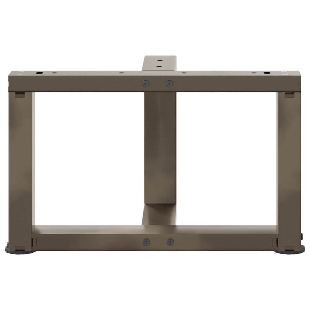 vidaXL Coffee Table Legs T-Shaped 2 pcs Black 40x25x(30-31) cm Steel