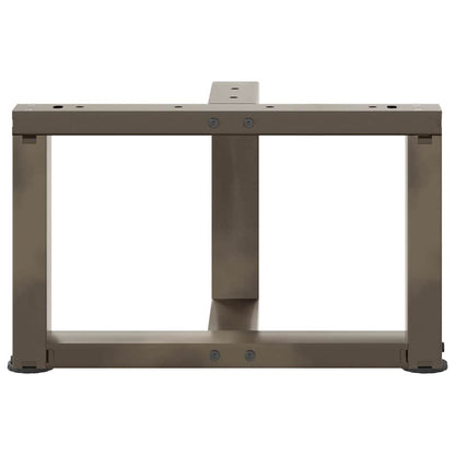 vidaXL Coffee Table Legs T-Shaped 2 pcs Black 40x25x(30-31) cm Steel