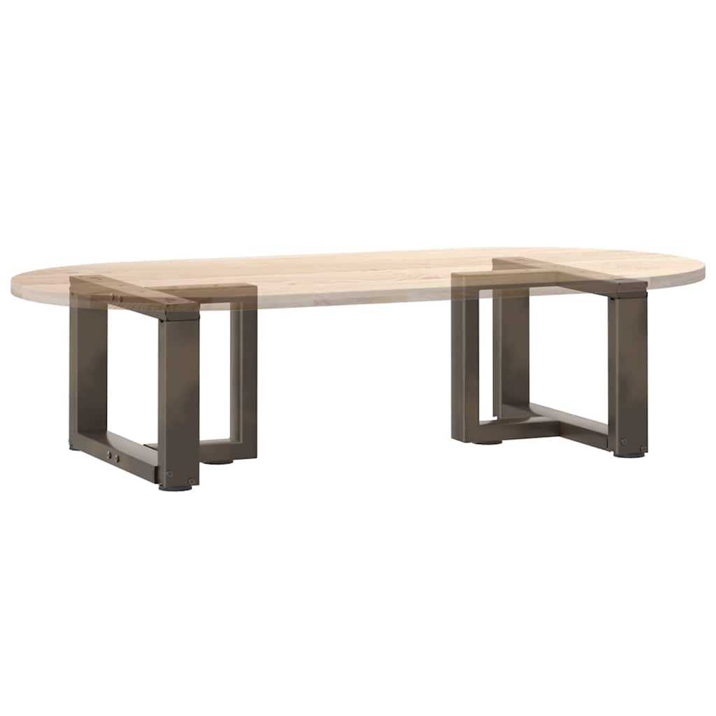 vidaXL Coffee Table Legs T-Shaped 2 pcs Black 40x25x(30-31) cm Steel