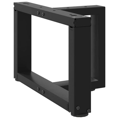 vidaXL Coffee Table Legs T-Shaped 2 pcs Black 50x25x(30-31) cm Steel
