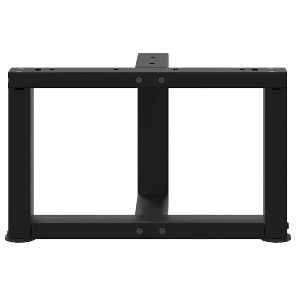 vidaXL Coffee Table Legs T-Shaped 2 pcs Black 50x25x(30-31) cm Steel