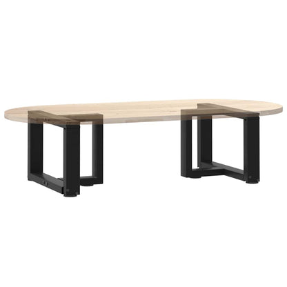 vidaXL Coffee Table Legs T-Shaped 2 pcs Black 50x25x(30-31) cm Steel