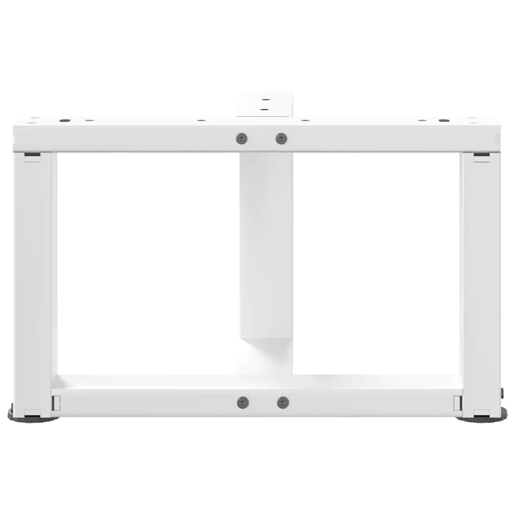vidaXL Coffee Table Legs T-Shaped 2 pcs White 50x25x(30-31) cm Steel