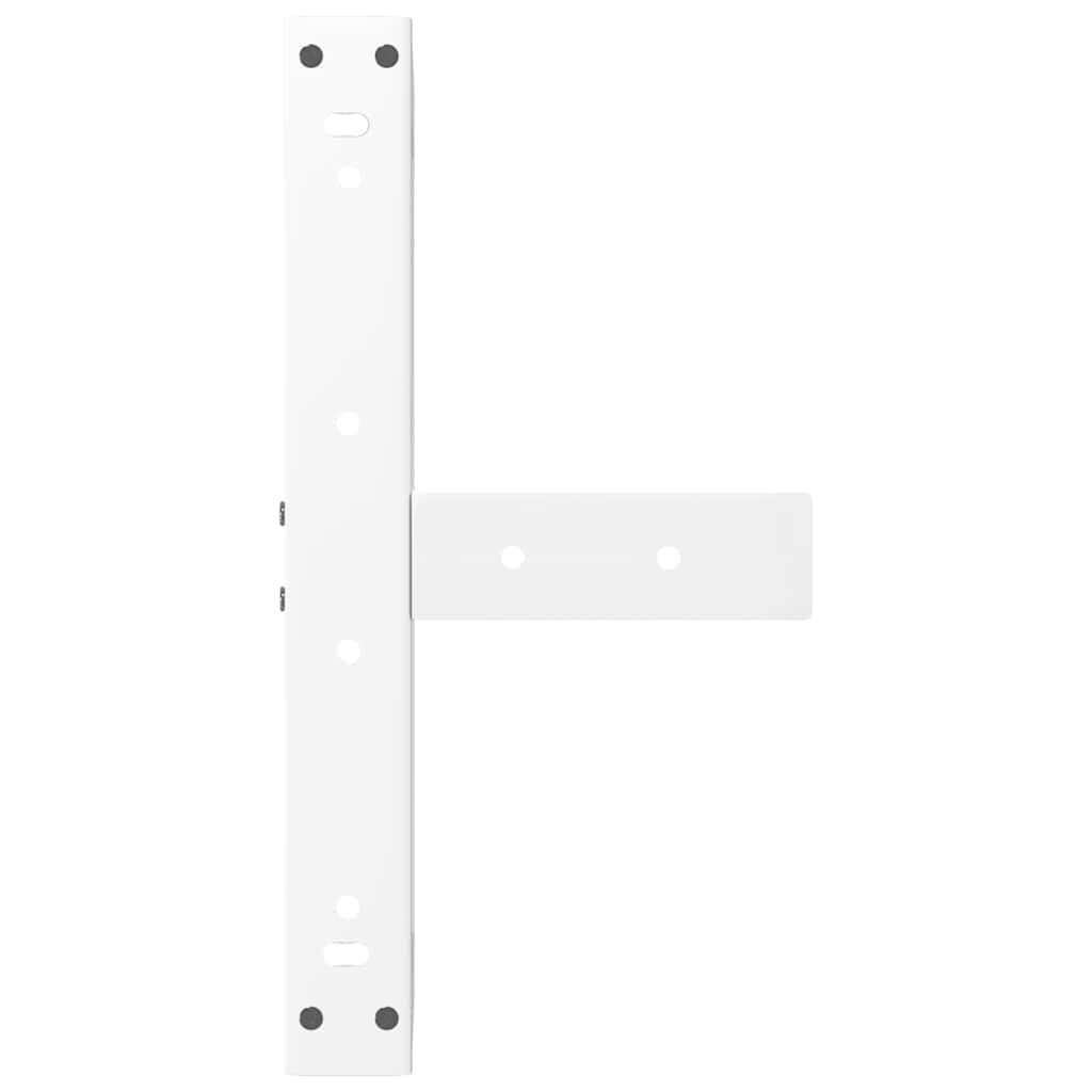 vidaXL Coffee Table Legs T-Shaped 2 pcs White 50x25x(30-31) cm Steel
