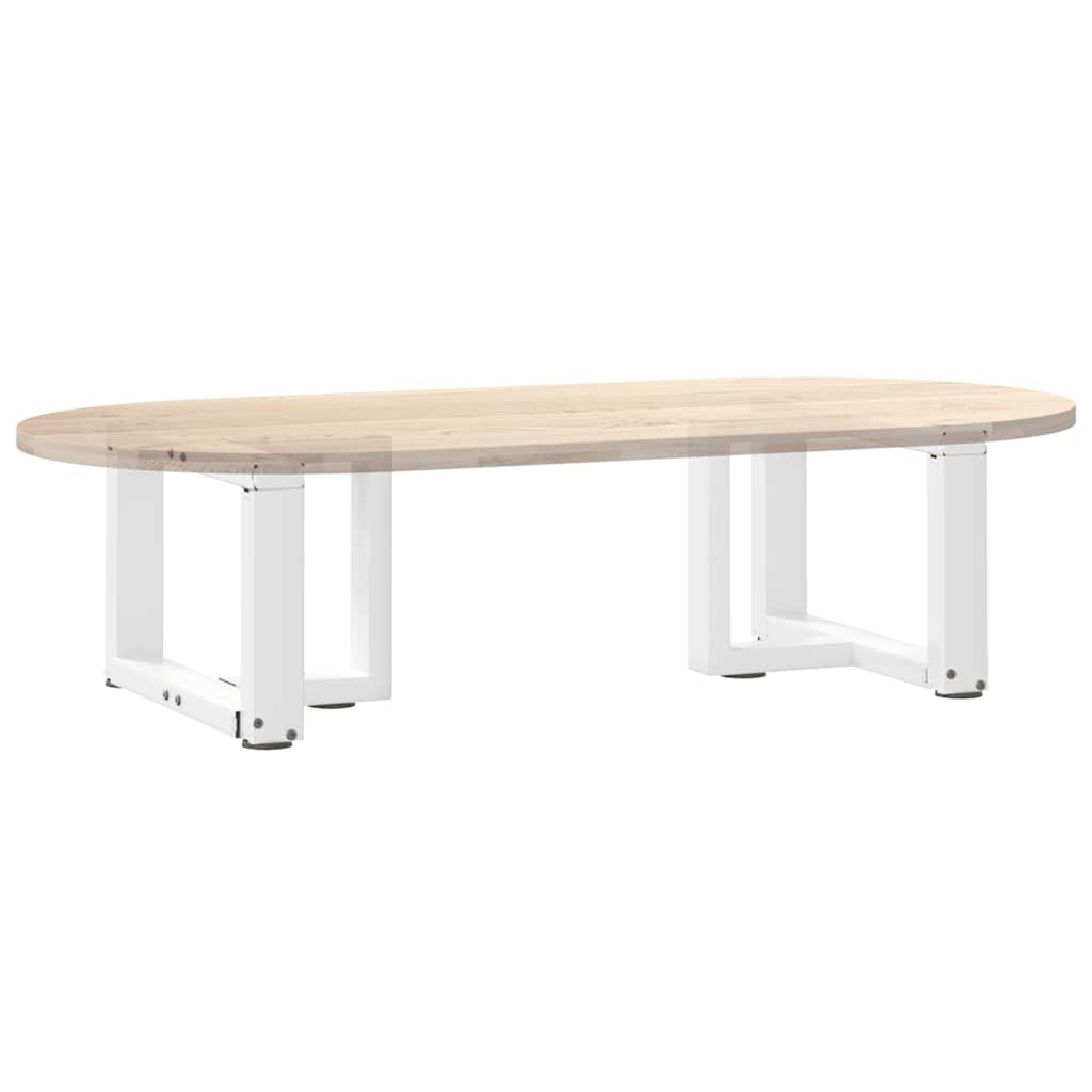 vidaXL Coffee Table Legs T-Shaped 2 pcs White 50x25x(30-31) cm Steel