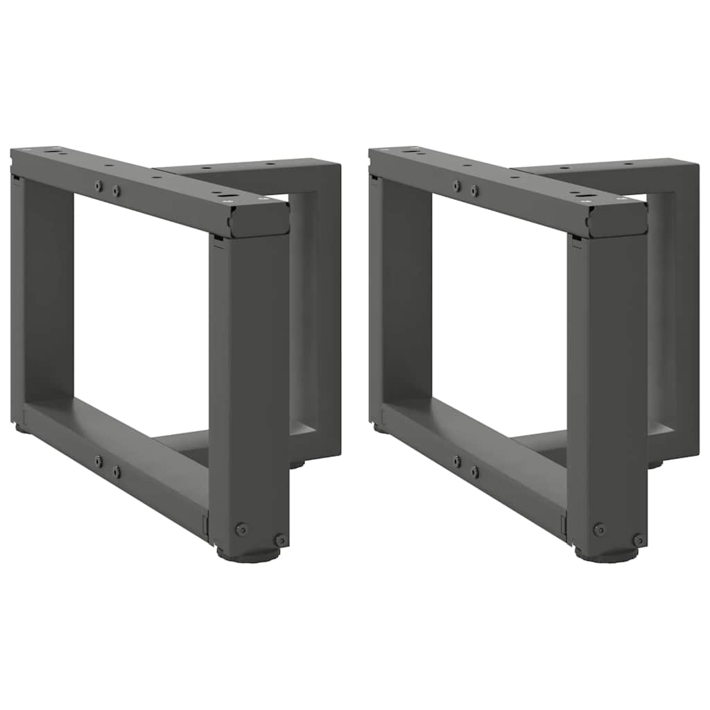 vidaXL Coffee Table Legs T-Shaped 2 pcs Anthracite 50x25x(30-31) cm Steel