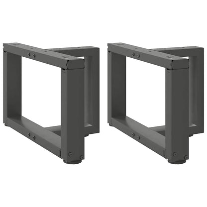 vidaXL Coffee Table Legs T-Shaped 2 pcs Anthracite 50x25x(30-31) cm Steel