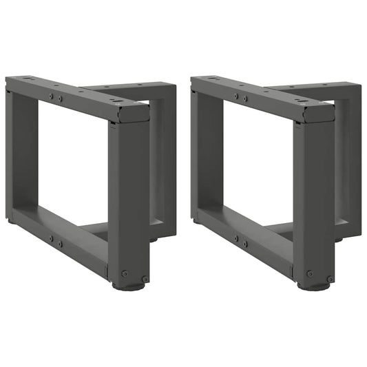 vidaXL Coffee Table Legs T-Shaped 2 pcs Anthracite 50x25x(30-31) cm Steel
