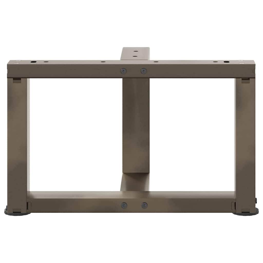 vidaXL Coffee Table Legs T-Shaped 2 pcs Black 50x25x(30-31) cm Steel