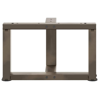 vidaXL Coffee Table Legs T-Shaped 2 pcs Black 50x25x(30-31) cm Steel