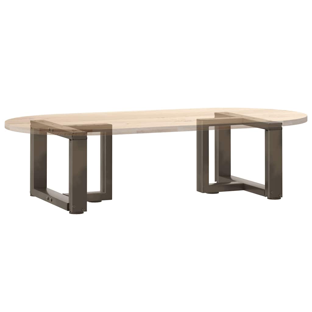vidaXL Coffee Table Legs T-Shaped 2 pcs Black 50x25x(30-31) cm Steel