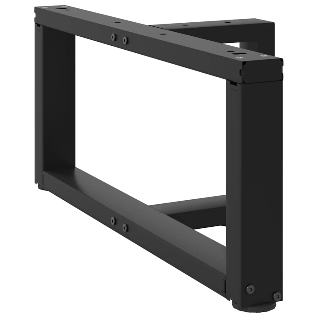 vidaXL Coffee Table Legs T-Shaped 2 pcs Black 60x25x(30-31) cm Steel
