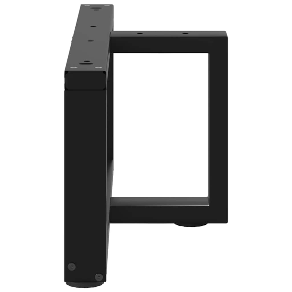 vidaXL Coffee Table Legs T-Shaped 2 pcs Black 60x25x(30-31) cm Steel