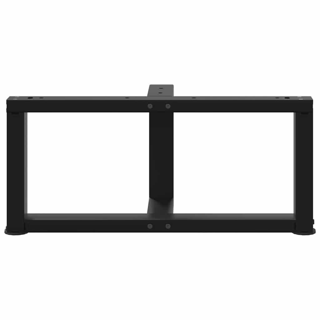 vidaXL Coffee Table Legs T-Shaped 2 pcs Black 60x25x(30-31) cm Steel