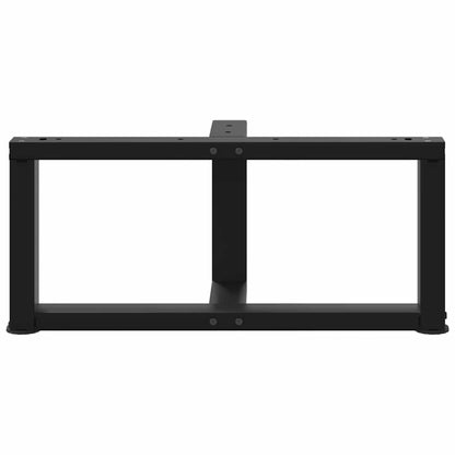 vidaXL Coffee Table Legs T-Shaped 2 pcs Black 60x25x(30-31) cm Steel