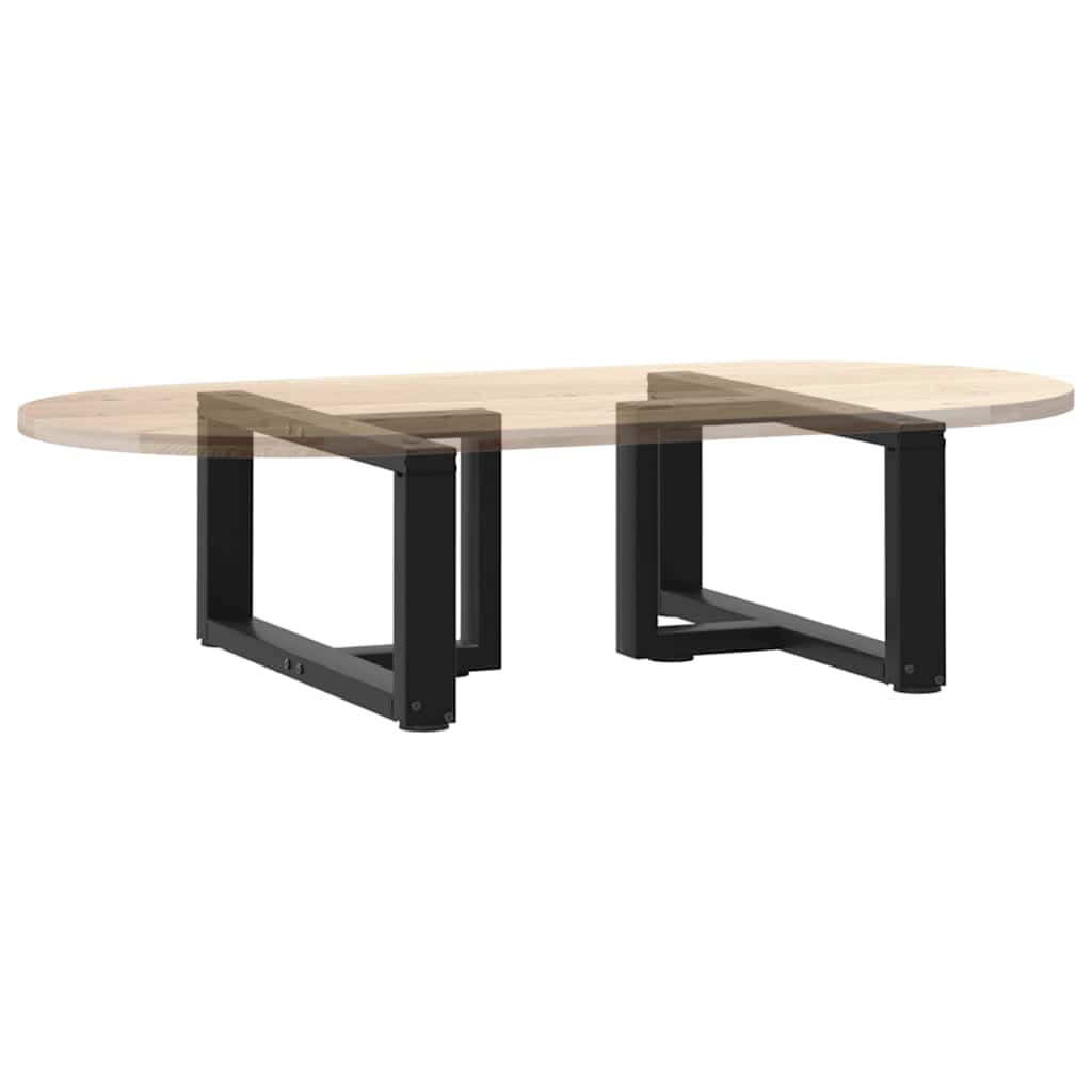 vidaXL Coffee Table Legs T-Shaped 2 pcs Black 60x25x(30-31) cm Steel