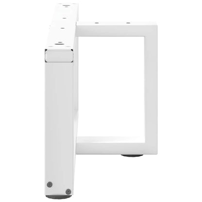 vidaXL Coffee Table Legs T-Shaped 2 pcs White 60x25x(30-31) cm Steel