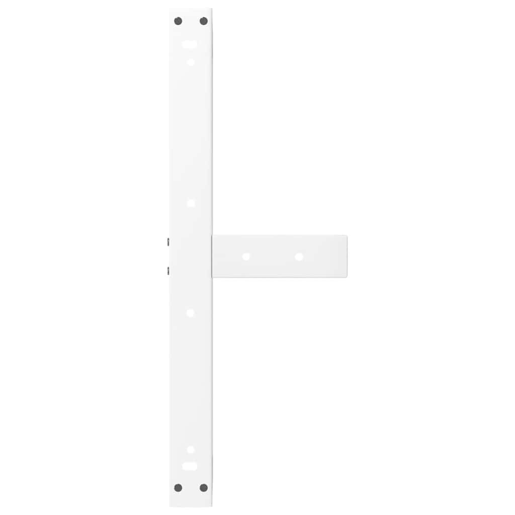 vidaXL Coffee Table Legs T-Shaped 2 pcs White 60x25x(30-31) cm Steel
